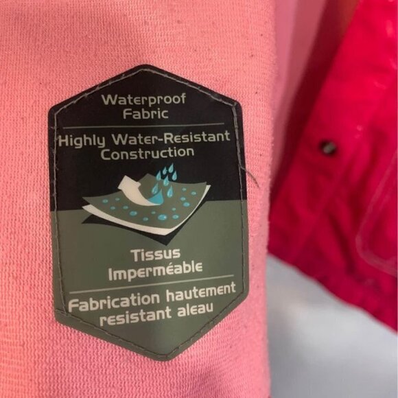 COLUMBIA girls hot pink raincoat. Hooded. Pockets. Size 10/12. New condition. - Picture 10 of 10